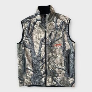 Sitka Gear Mothwing Camo Gore-tex Fleece Hunting Vest Men's Medium M Full Zip